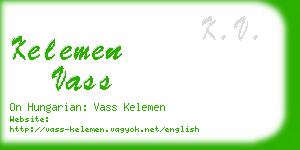 kelemen vass business card